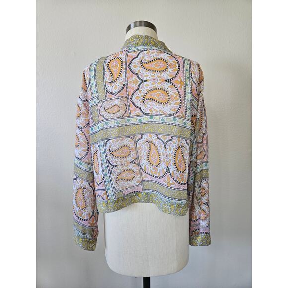 Anthropologie Sheer Tie Front Crop Kimono, One Size - Picture 6 of 10